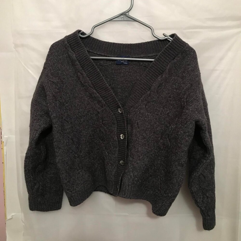 Daniel Hechter Paris Womens Cable Knit Cardigan Small Wool Fall Core